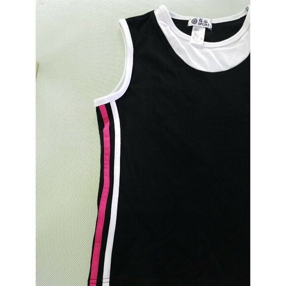 G.W. Sport Women's Tank Top size MEDIUM black, b - Picture 4 of 5